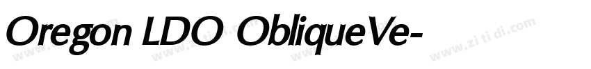 Oregon LDO ObliqueVe字体转换